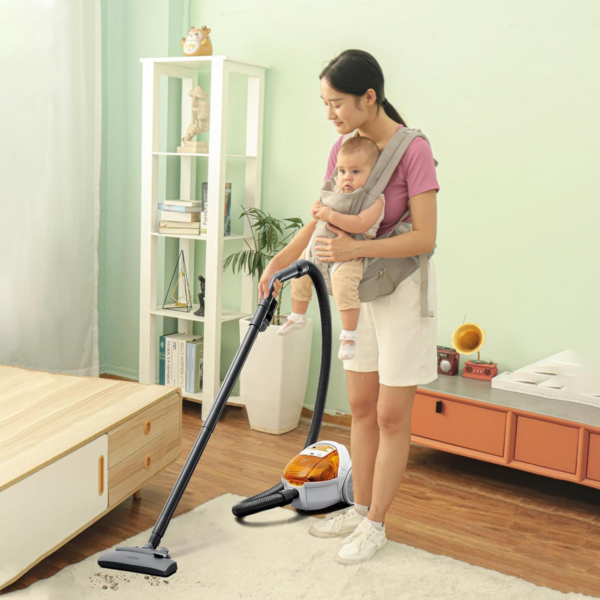 Sunzit Baby - Carrier,Ergonomic Baby Hip Set Carrier,Baby Carrier for Newborn with Sunshade and Windproof Storage for Breastfeeding