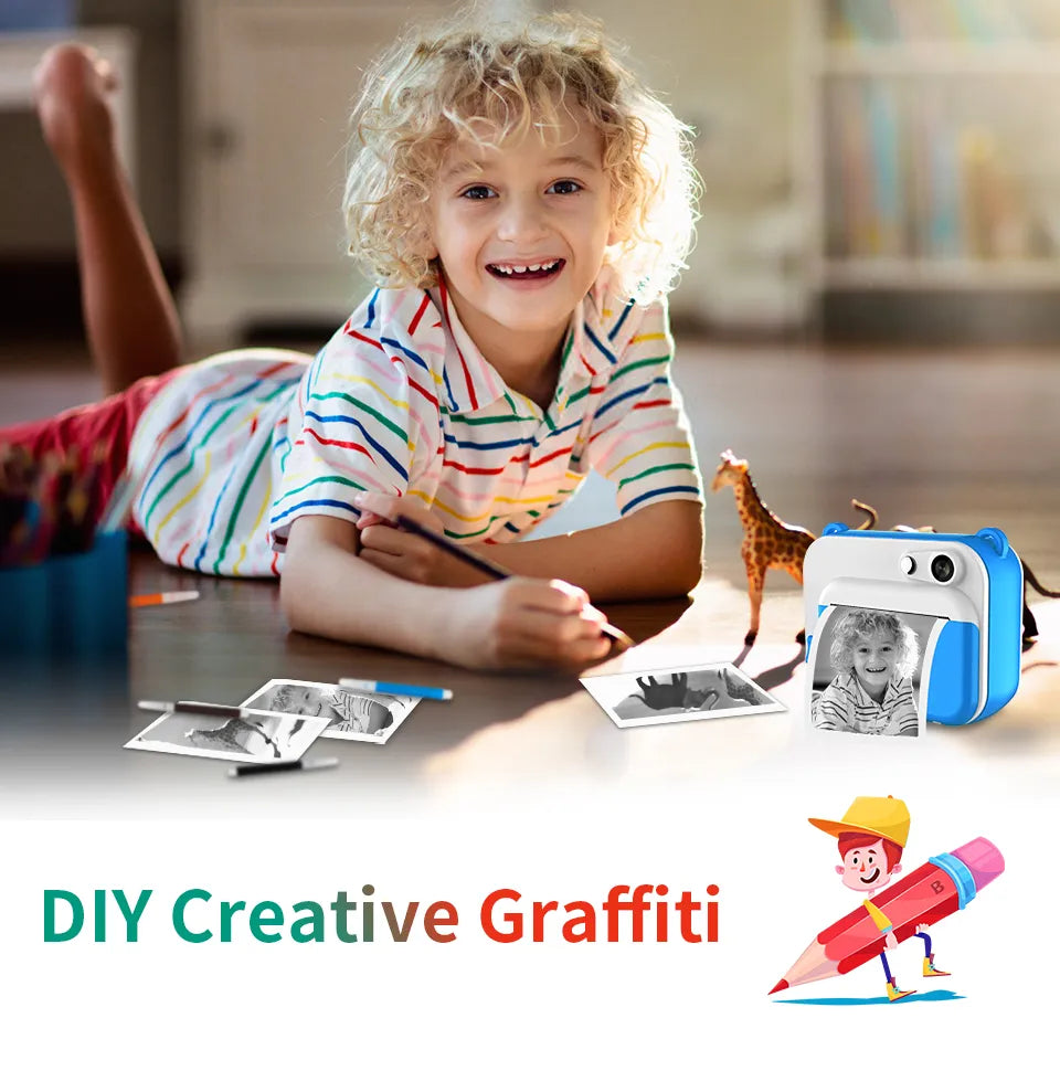 PIXELPLAY™ - KIDS DIGITAL CAMERA WITH PRINTER