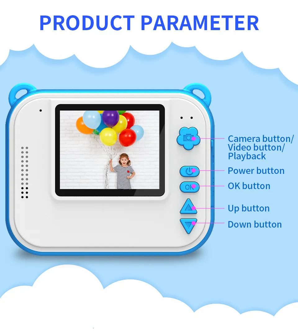 PIXELPLAY™ - KIDS DIGITAL CAMERA WITH PRINTER
