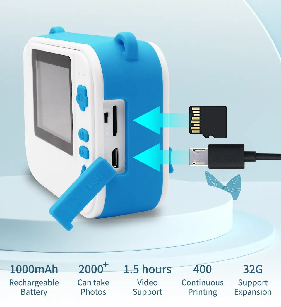 PIXELPLAY™ - KIDS DIGITAL CAMERA WITH PRINTER