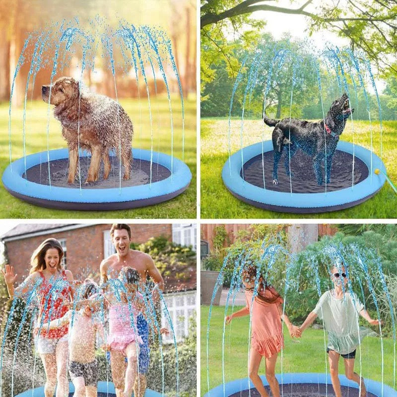 Double-ring Thickened Splash Water Mat for Dogs, Water Toys for Dogs –  Petsoft