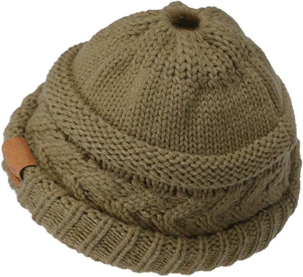 Ponytail Beanie for Women,Winter Warm Beanie