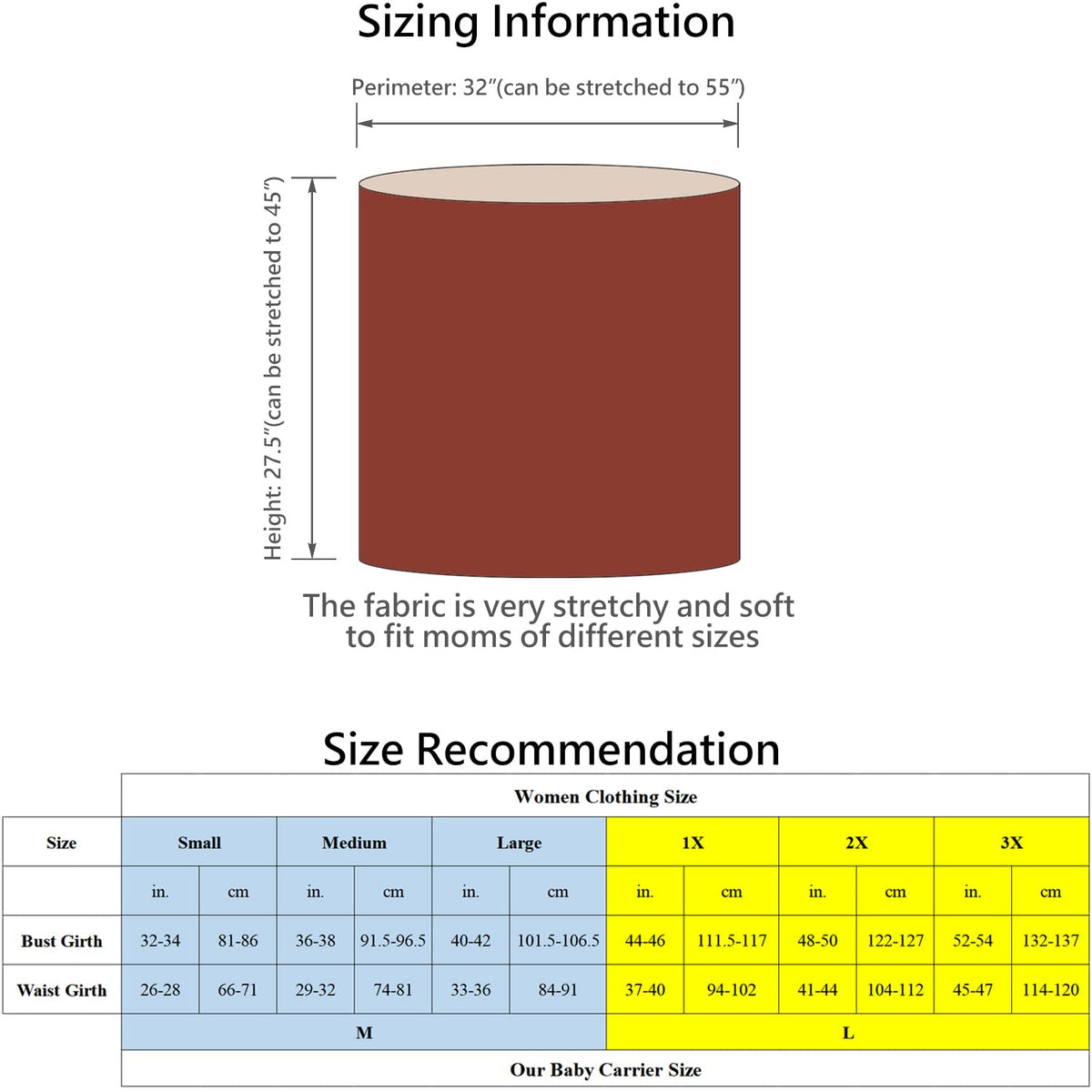 Kloovete Baby Wrap Carrier, Perfect Baby Carrier Wrap Sling for Newborn and Infant up to 35 lbs.