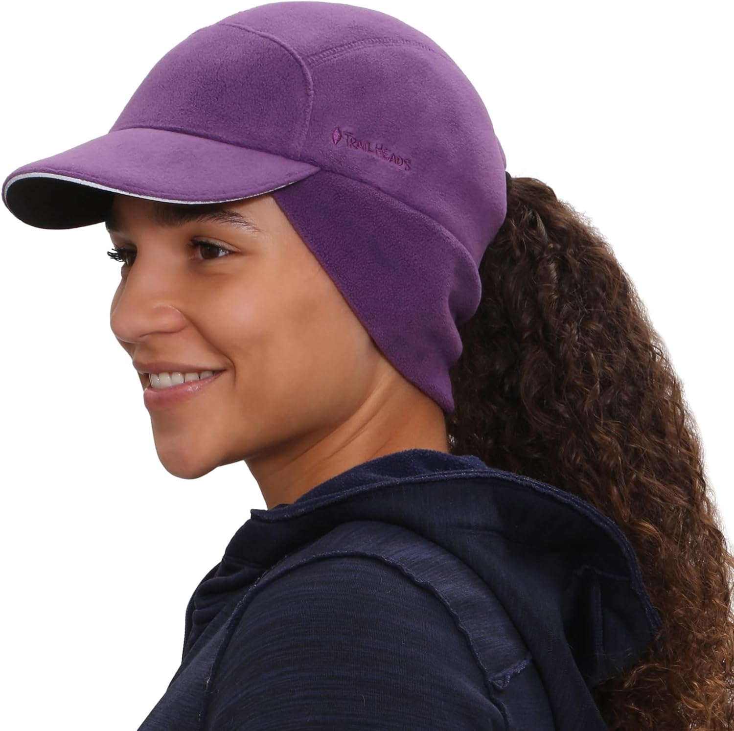 Fleece Ponytail Hat for Women- with Ponytail Hole for Workouts