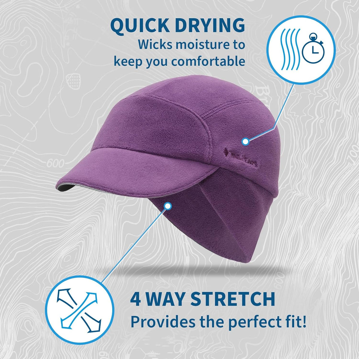Fleece Ponytail Hat for Women- with Ponytail Hole for Workouts
