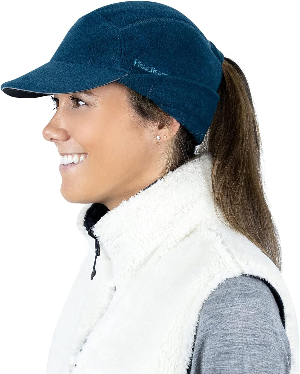 Fleece Ponytail Hat for Women- with Ponytail Hole for Workouts