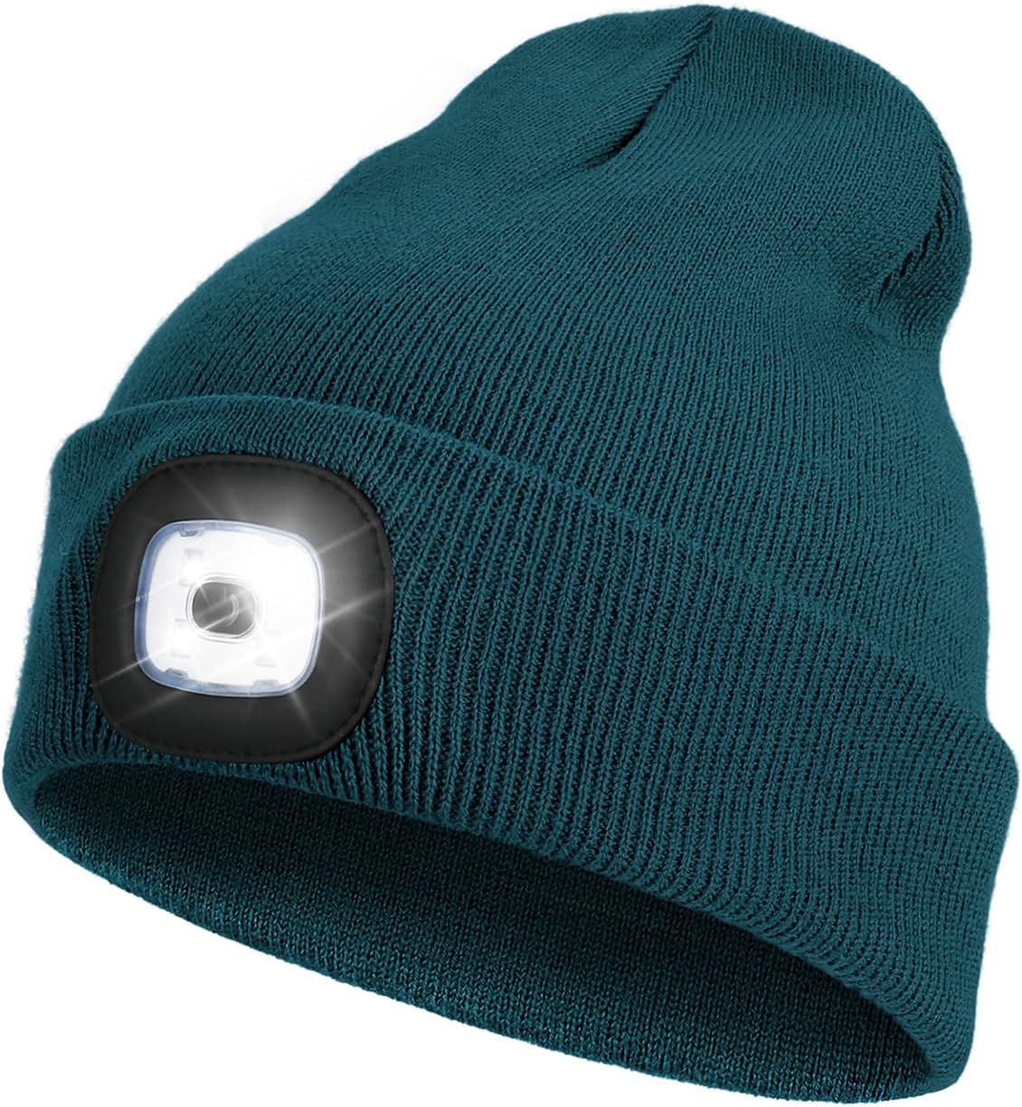 LED Beanie with Light,Unisex USB Rechargeable Hands Free