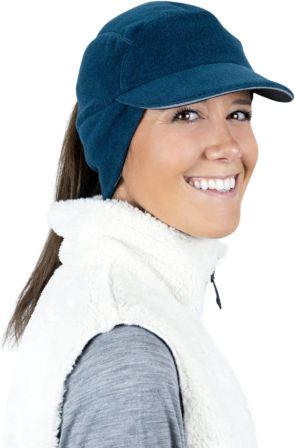 Fleece Ponytail Hat for Women- with Ponytail Hole for Workouts