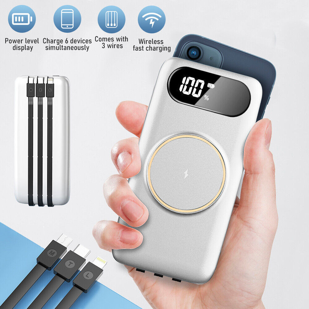 60000mAh 22.5W Power Bank PD QC USB-C 3A Fast Charger External Battery